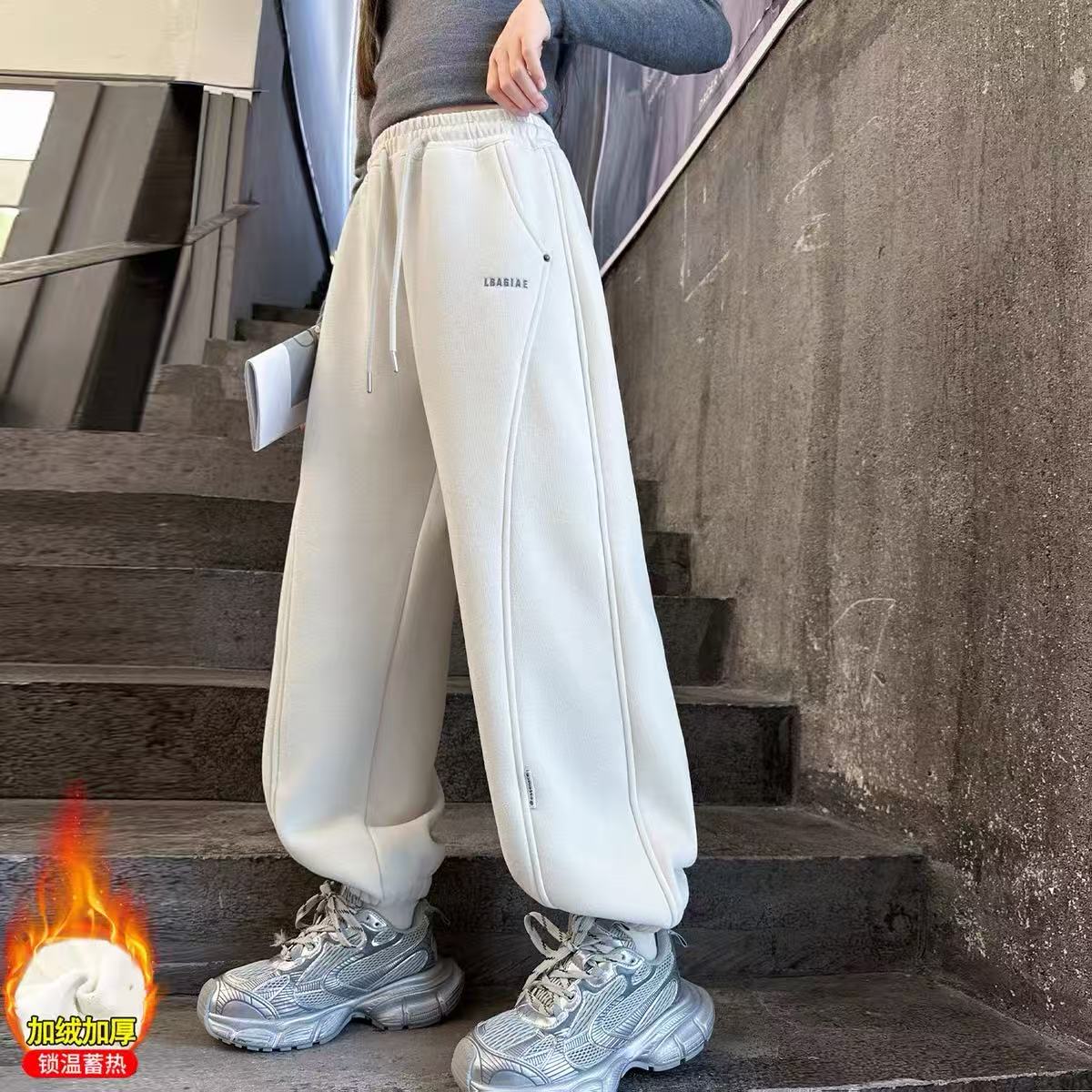 女童春秋款运动裤束脚裤