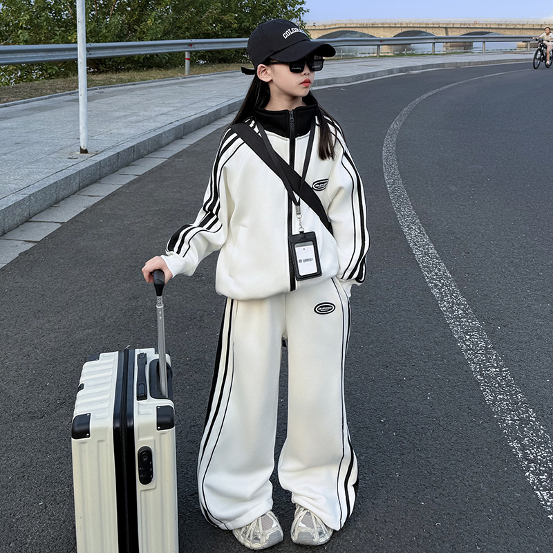 女童2025冬季新款中大童酷飒风