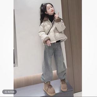 女童羽绒服冬季外套2025新款儿童白鸭绒上衣女孩加厚大童棉袄冬装