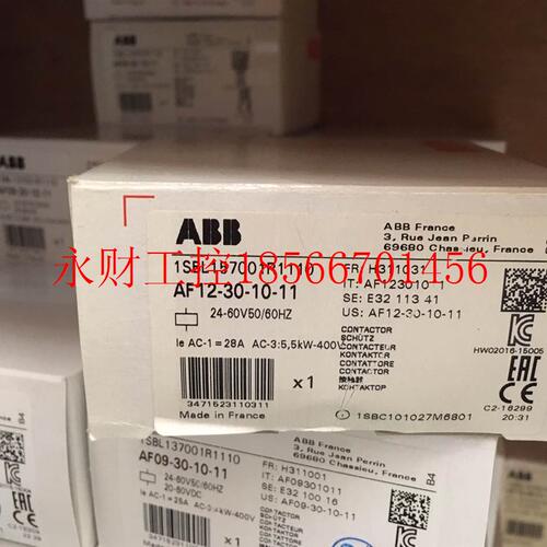 议价全新原装ABB接触器 AF12-30-10-11/AF12-30-01-11直流交￥