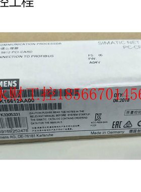 议价西门子通信处理器CP5621网卡PCI 6GK1562- 1AA00/1AAOO￥