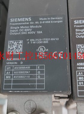 议价维修西门子驱动器6SL3120-1TE21-8AA3￥