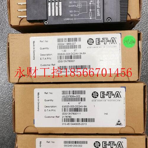 议价*ESS20-003-DC24V-6A SB-S11-P1-01-1-1A ETA开关￥