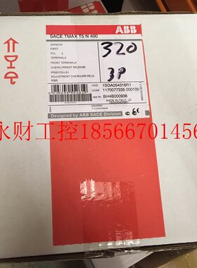 议价ABB全新原装Tmax塑壳断路器,T5N400 PR221DS-LSI R320 F￥