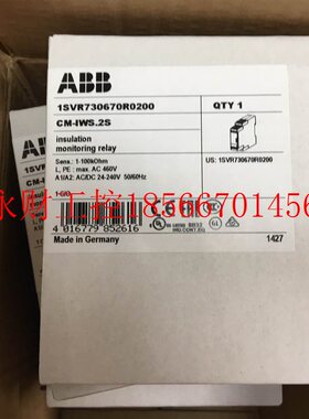议价ABB绝缘监视器德国产地 CM-IWS.2S ;10￥