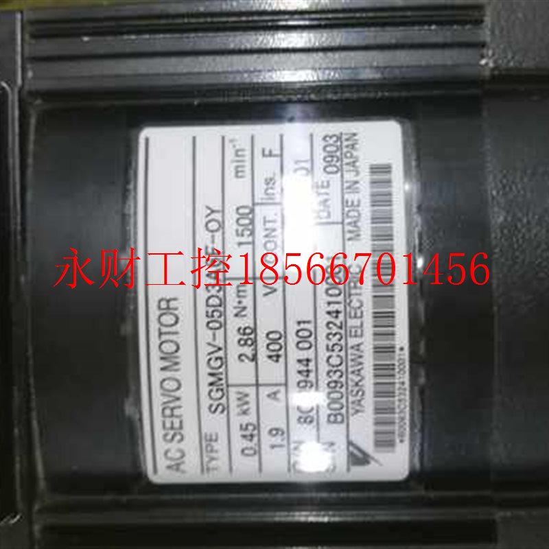 议价SGMGV-05D3A6F-OY 安川伺服电机 高压400V  质保3个月 现¥