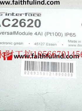 议价IFM AC2620 易福门AS-i从站模块 4AI Pt100 IP65￥
