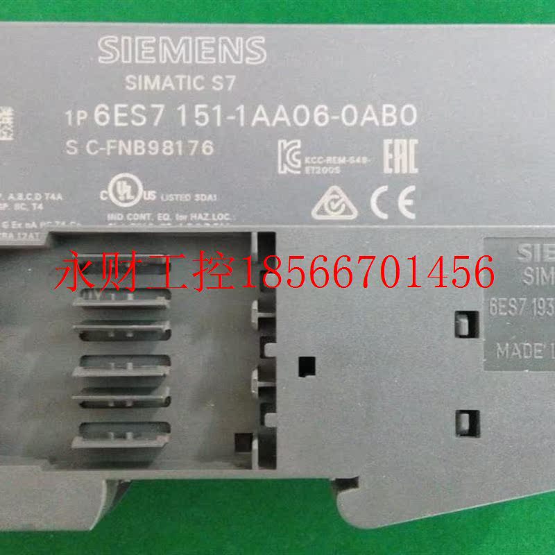 议价6ES7151-1AA06-0AB0工程余货全新原装无包装6ES7 151-1AA06￥