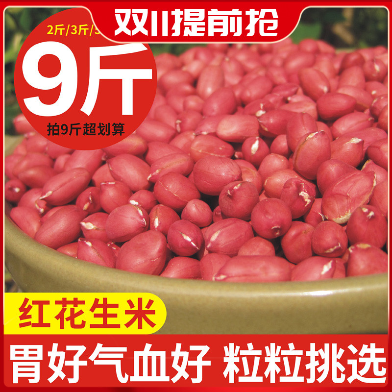 25年新货广西农家自产的花生米小粒生的自种不带壳红皮花生米散装