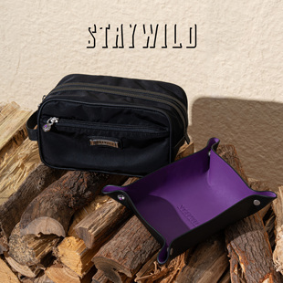 竹简纪 STAYWILD 我不是Pr 二合一洗漱包男旅行小包 恶搞