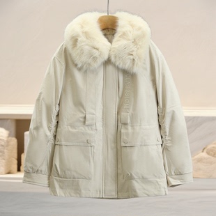 芬兰进口狐狸毛大毛领 兔毛皮内胆 派克服外套女 祝 重磅好物