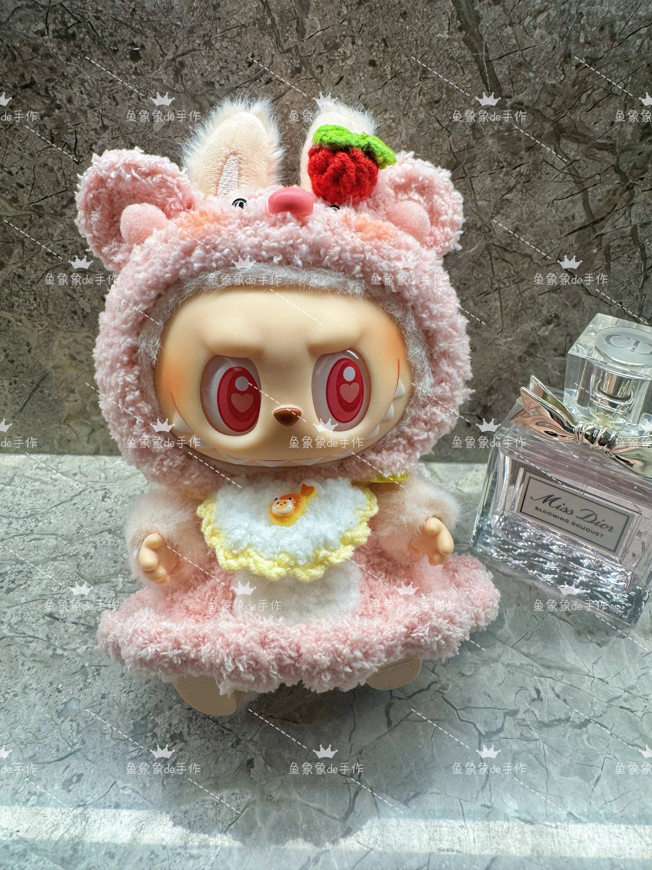 【工期15天】labubu娃衣着替穿搭甜心系列粉色草莓小猪套装不含娃