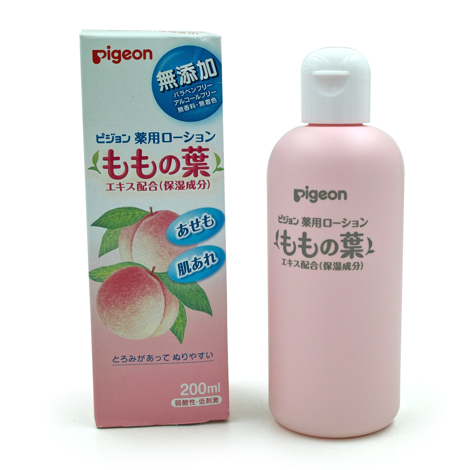 日本贝亲 pigeon 婴儿天然桃叶精华液体爽身粉桃子水宝宝防痱子水