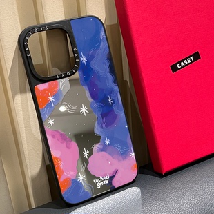 Sarra藝術家指尖銀河渲染適用iphone16手機殼17promax蘋果15pro磁吸MagSafe鏡面14 CASE聯名Rachael