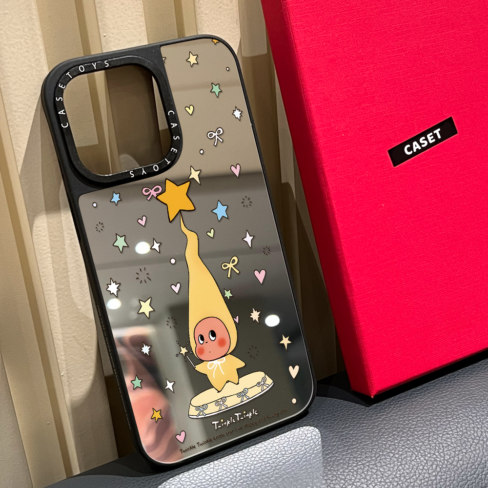 CASE可爱帽子星星人适用iphone17pro手机壳16promax苹果15磁吸MagSafe镜面14plus趣味13情侣12卡通Air女