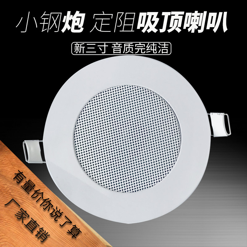 包邮酒店家庭背景音乐主机天花喇叭3寸筒灯式小钢炮吸顶音箱