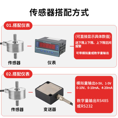 膜双头J1测力传感器-称重量压力荷重B拉杆L感应器探头拉诺盒金重M