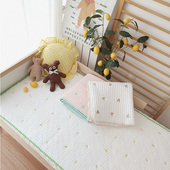 ins韩版 新生儿小褥子舒适 宝宝纯棉加厚床单婴儿绗缝床褥夹棉床垫