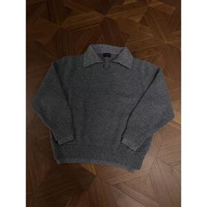 1506-1/M50121/P71美式复古假两件v领毛衣男款冬季翻领图片