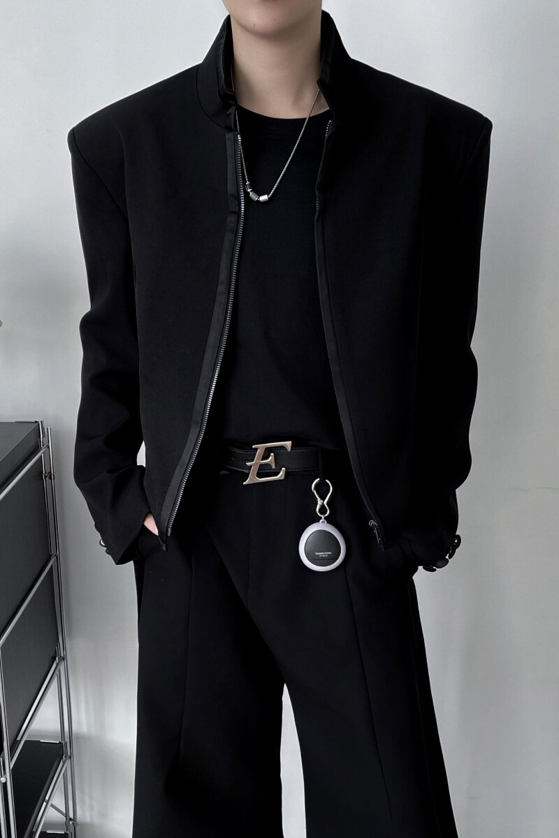 1506-1/XK1111/P75王嘉尔明星同款休闲立领开衫西服潮牌短款外套,男装西服,星座1506-1