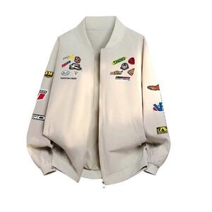 1506-1/J30041/P47潮牌宇航员卡通字母印花棒球服男图片