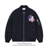 1506-1/JB031/P70B美式印花春季魔术贴外套男潮牌飞行员，女装短外套，星座1506-1