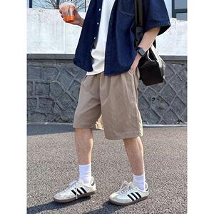 1506-1/DDK051/P40卡其色休闲短裤男女夏季图片