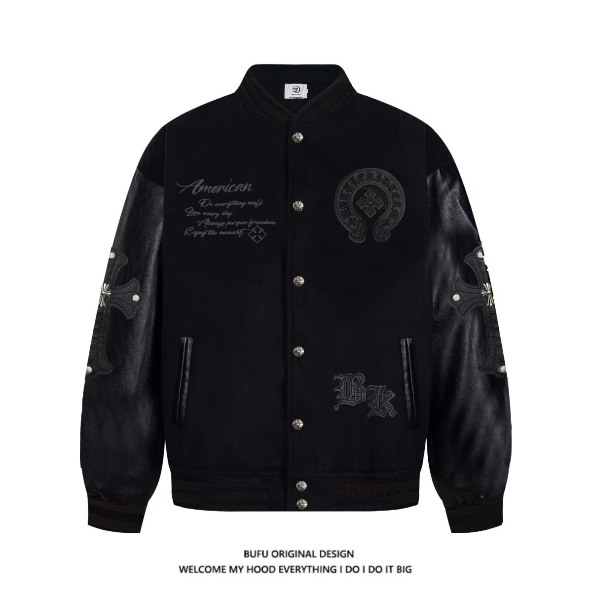 1506/JJ90111/74高街潮牌港风日系原宿风韩版潮流宽松夹克2，男装夹克，星座1506-1