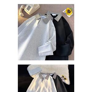1506-1/CA331/P39重磅翻领T恤少年感穿搭半袖t恤潮流