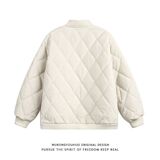 1506/BY66131/P64复古冬季菱形格子棒球服棉衣男保暖百搭棉服1，男装棉衣，星座1506-1