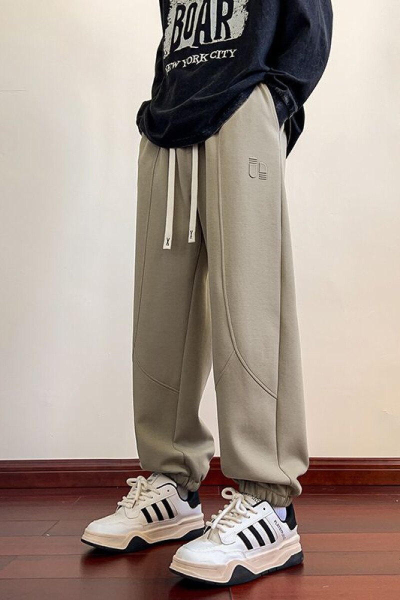 1506-1/KA7021/P44春季美式休闲痞帅深灰色刺绣卫裤男,男装休闲裤,星座1506-1