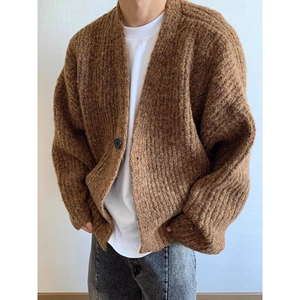 1506/MLD731/P52秋冬新款开衫毛衣美式复古休闲V领针织衫男1图片