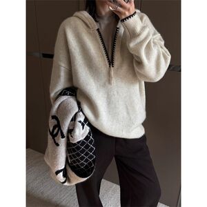 1506/MH23101/P62新款气质美式复古针织衫男女宽松圆领毛衣1图片