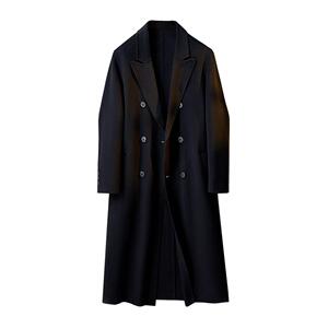 1506/FW131/P94秋冬韩版双排扣廓形西装大衣外套过膝风衣1图片