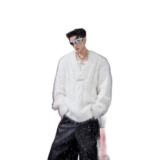 1506-1/M5821/P83宽松慵懒小众设计感针织衫上衣潮潮男，男装针织衫/毛衣，星座1506-1