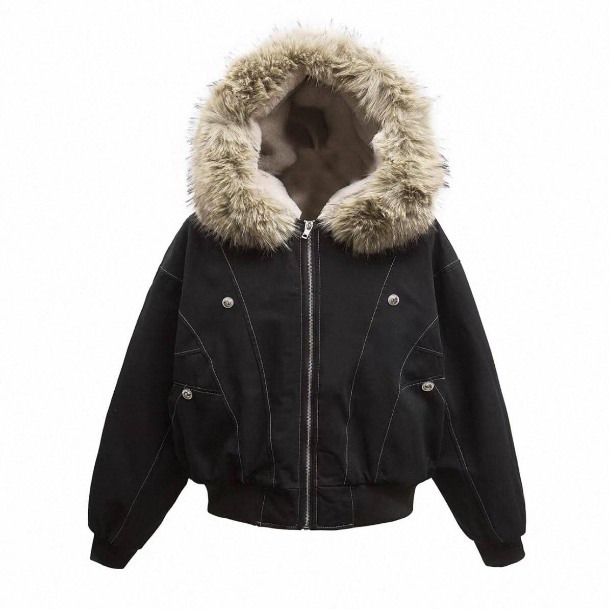 1506/M11621/P92情侣仿兔毛大毛领连帽棉衣冬外套2，男装棉衣，星座1506-1