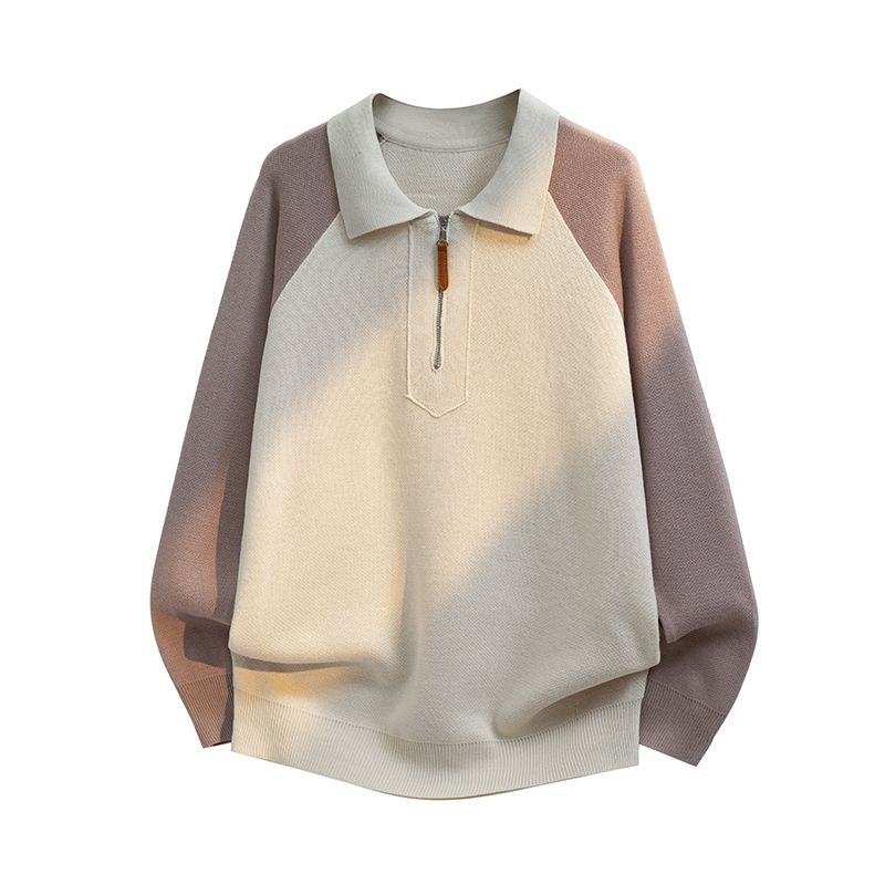 1506/Qk780/P62秋冬男生V领毛衣港风针织衫青少年翻领POLO衫上衣1，男装针织衫/毛衣，星座1506-1