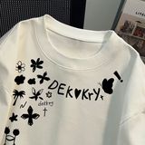 1506-1/TCYMT3711/P43重磅学院风印花短袖T恤男女潮宽松，商品下架区，星座1506-1