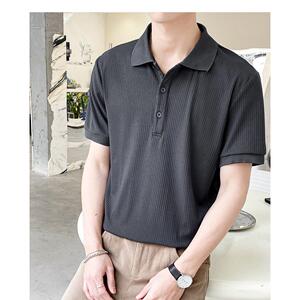 1506-1/TP041/P39夏季修身时尚潮流翻领半袖T恤休闲透气