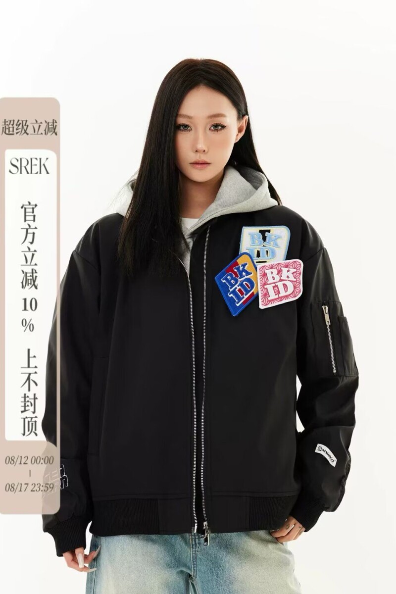 1506-1/JB031/P70美式字母刺绣棒球服男春秋新款,女装职业装,星座1506-1