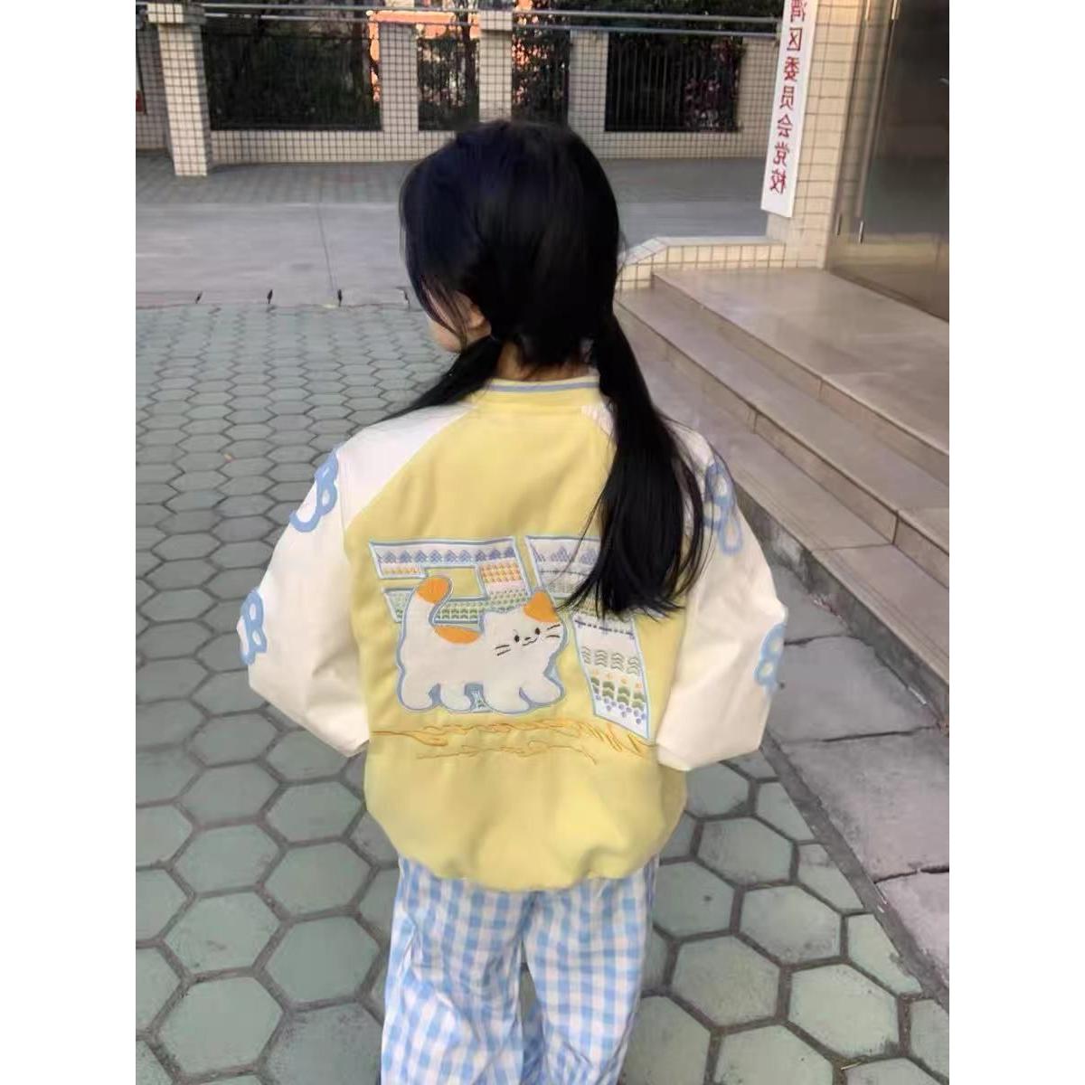 1506-1/JJK0161/P73棒球服撞色上衣百搭春秋季学院风男,女装职业装,星座1506-1