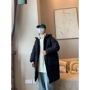 1506/M5571/P69男士中长款棉衣秋冬季连帽棉衣保暖棉服外套1图片