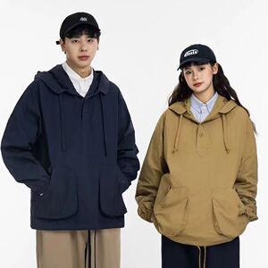 1506-1/WW10041/P44宽松加厚加绒卫衣男女连帽情侣装图片