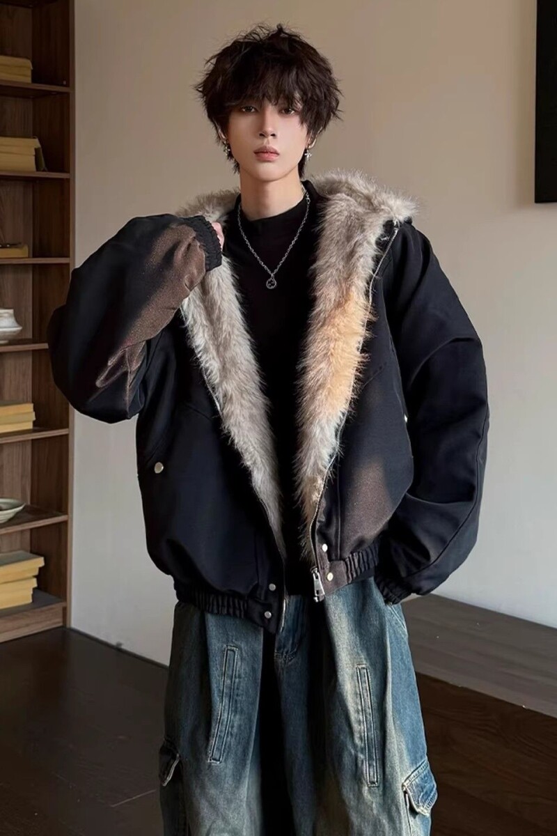 1506/M10811/P89男款冬装高级感痞帅棉服连帽美式复古保暖棉衣1,男装棉衣,星座1506-1