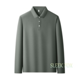 1506-1/CTP81001/P50纯色Polo长袖衬衫休闲简约微弹抗皱男，男装Polo衫，星座1506-1