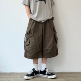 1506-1/C25851/P29日系复古工装短裤男女宽松直筒阔腿，男装牛仔裤，星座1506-1