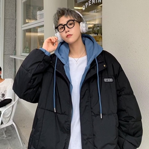 1506/M2131/P71冬季加绒加厚面包服新款潮流日系简约棉衣外套1图片