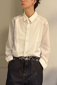 1506-1/CA67121/P44小众设计感永生花长袖衬衫男图片