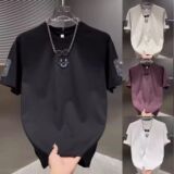 1506-1/TT741/P34短袖t恤男潮牌夏季宽松五分袖潮流印花上衣2，男装T恤，星座1506-1