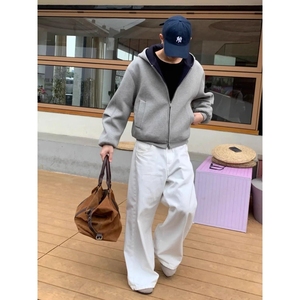 1506-1/W68051/P71美式重磅双拉链连帽卫衣外套男图片